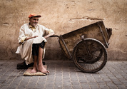 Man with barrow, Marrakech