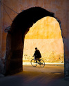 Man riding in Kasbah, Marrakech